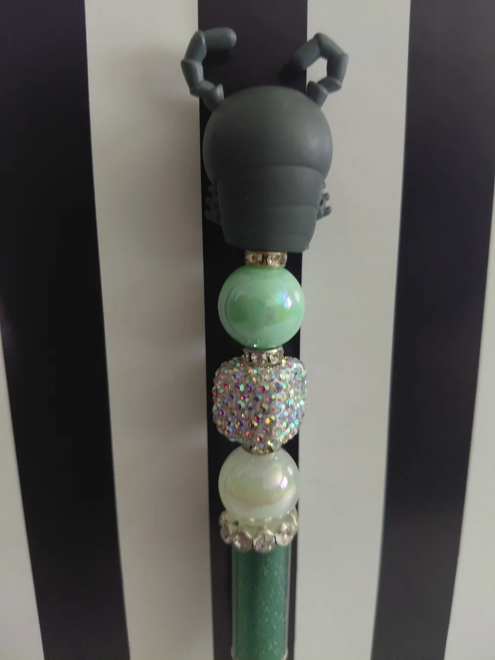 Bugs Life Green Bug Charm Beaded Pen